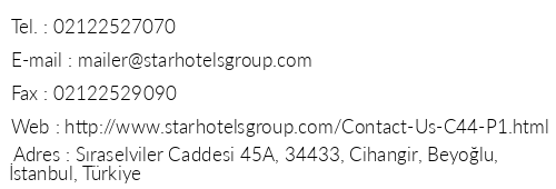 Grand Star Hotel telefon numaralar, faks, e-mail, posta adresi ve iletiim bilgileri